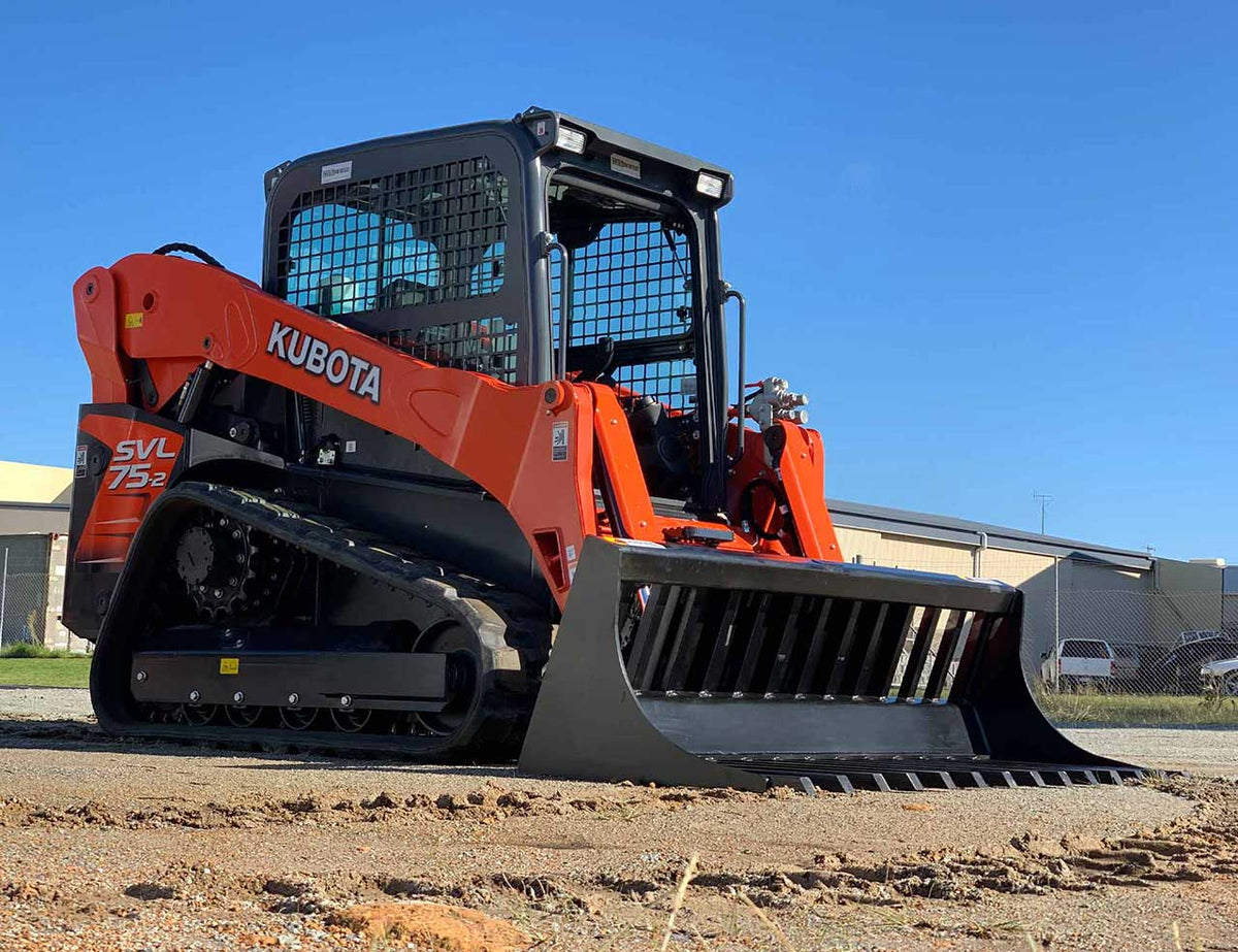 Skid Steer Power Rake Bucket Himac Attachments