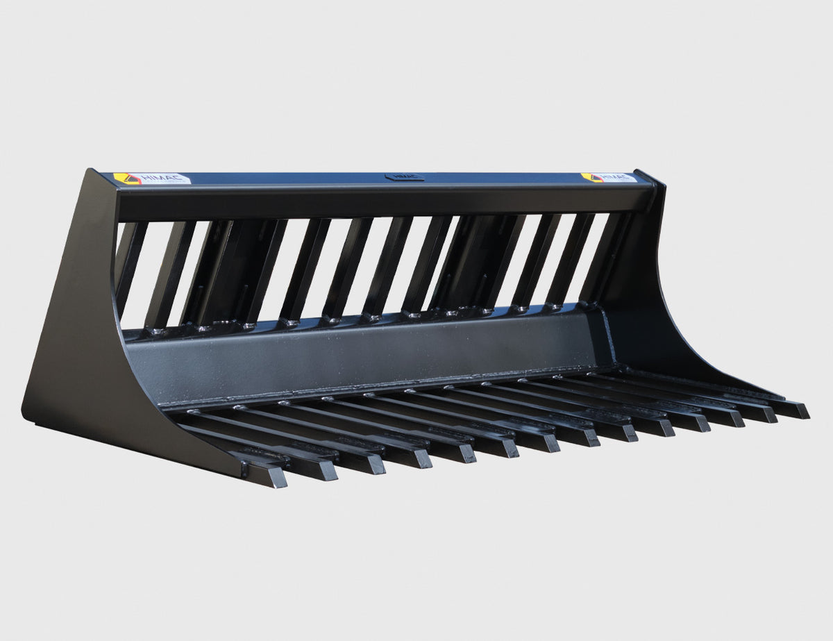 Wheel Loader Compact Power Rake Bucket Himac Attachments