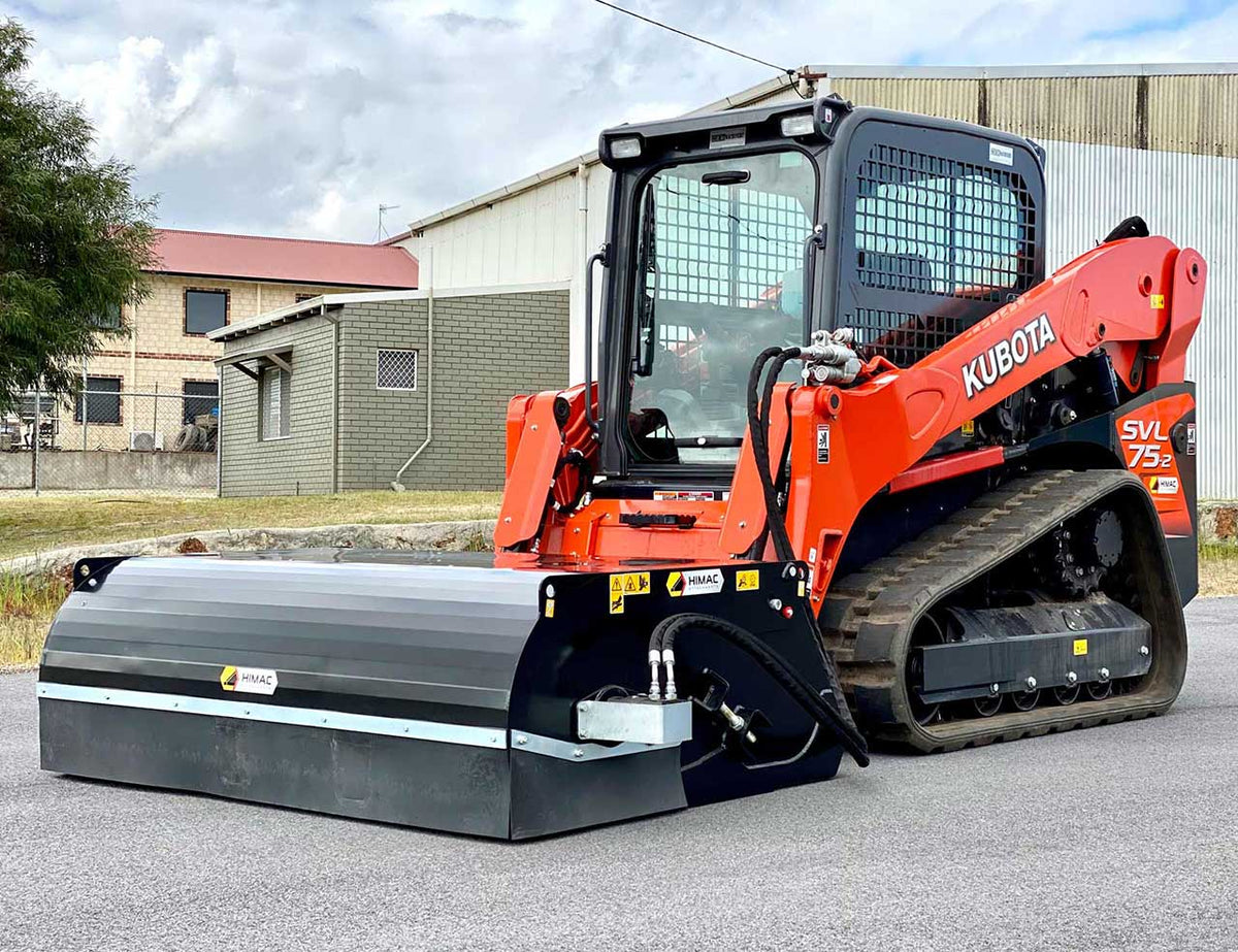 Skid Steer Bucket Broom Himac Attachments
