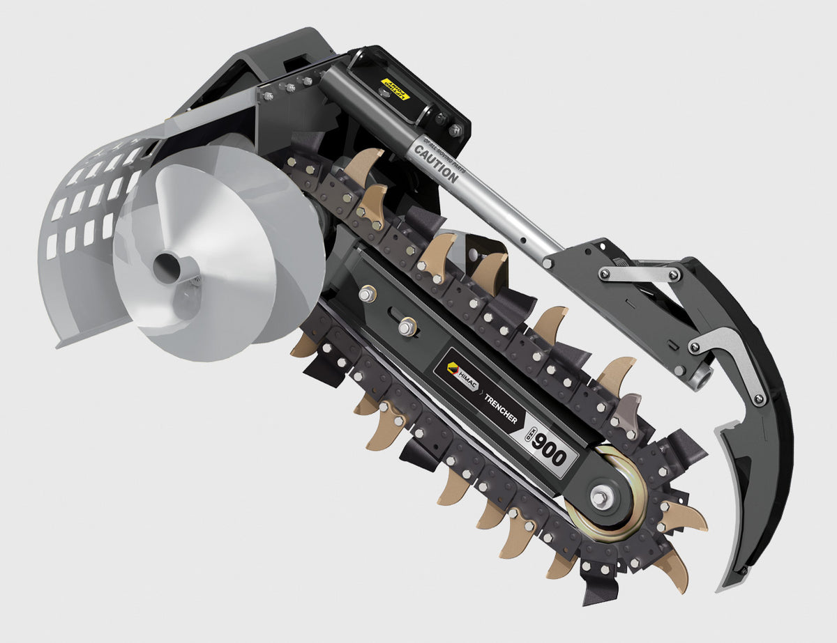 Skid Steer Chain Trencher Himac Attachments