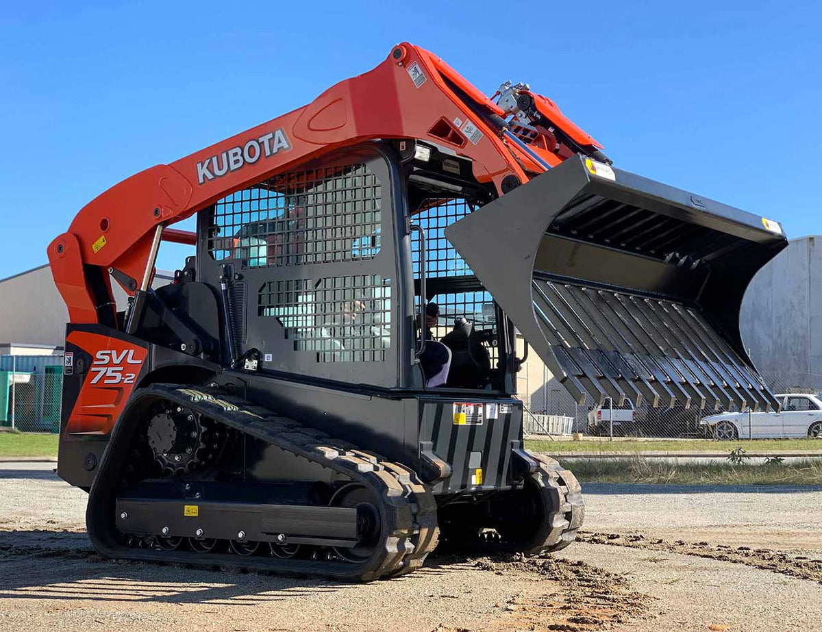 Skid Steer Power Rake Bucket Himac Attachments