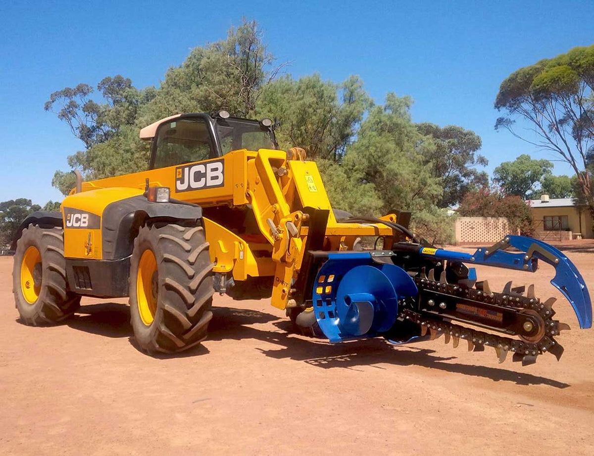 Telehandler Whit Chain Telehandler Chain Trencher – Himac Attachments