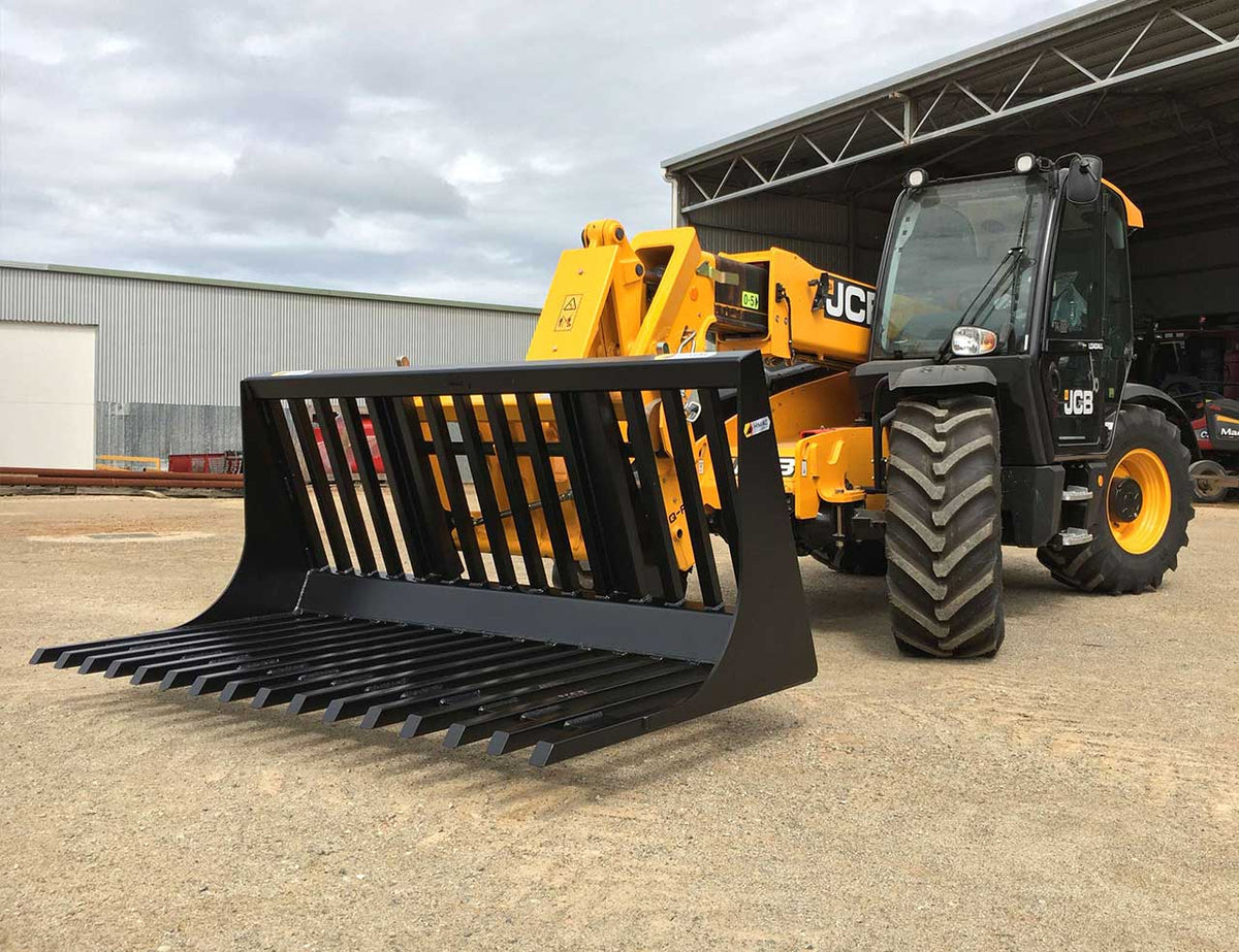 Grapple Rake For Telehandler Telehandler Power Rake Bucket – Himac Attachments