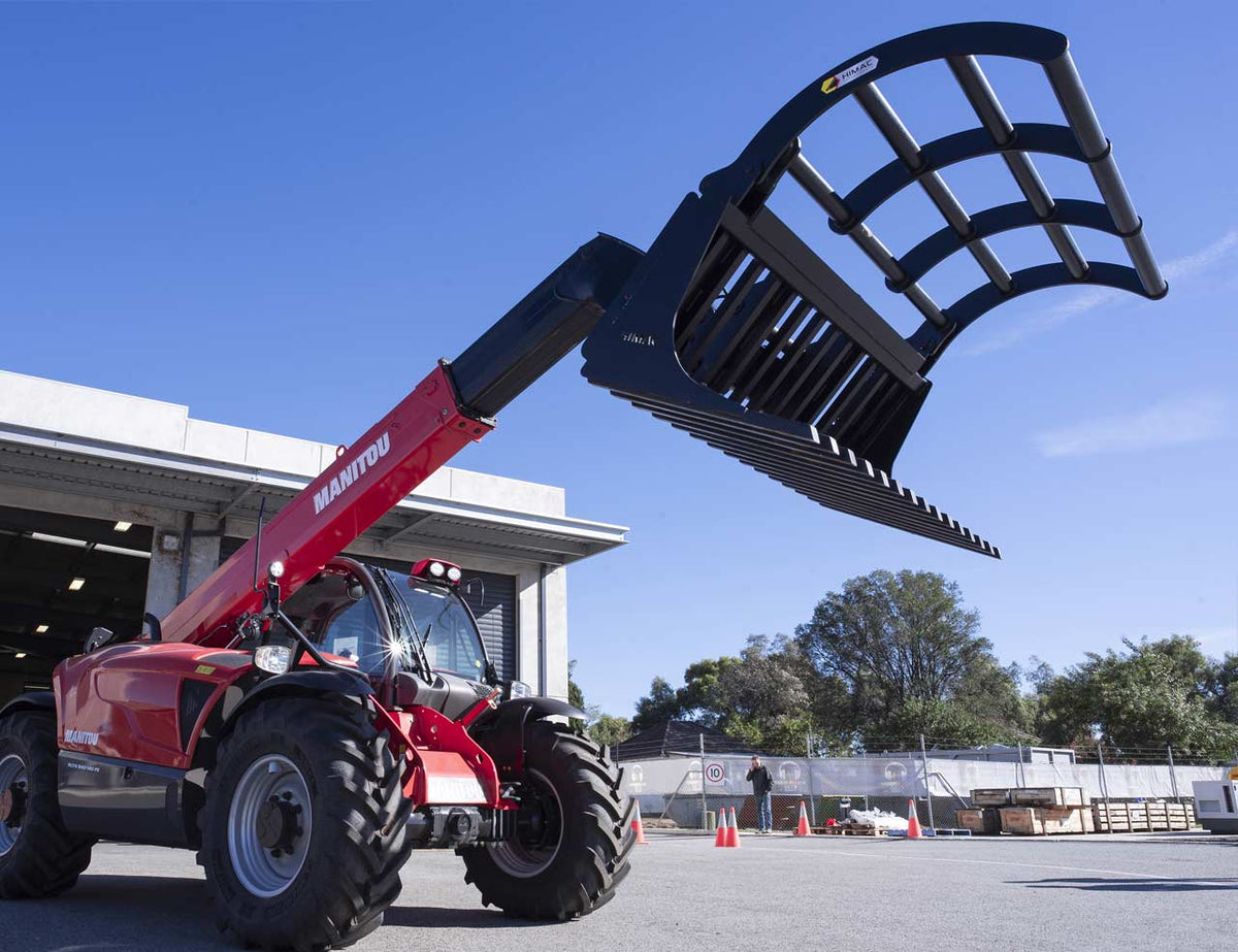 Telehandler Grapples Telehandler Power Rake Grapple – Himac Attachments