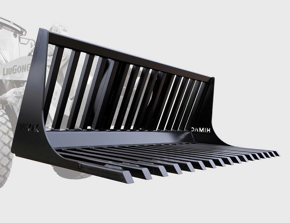 Wheel Loader Power Rake Bucket Himac Attachments