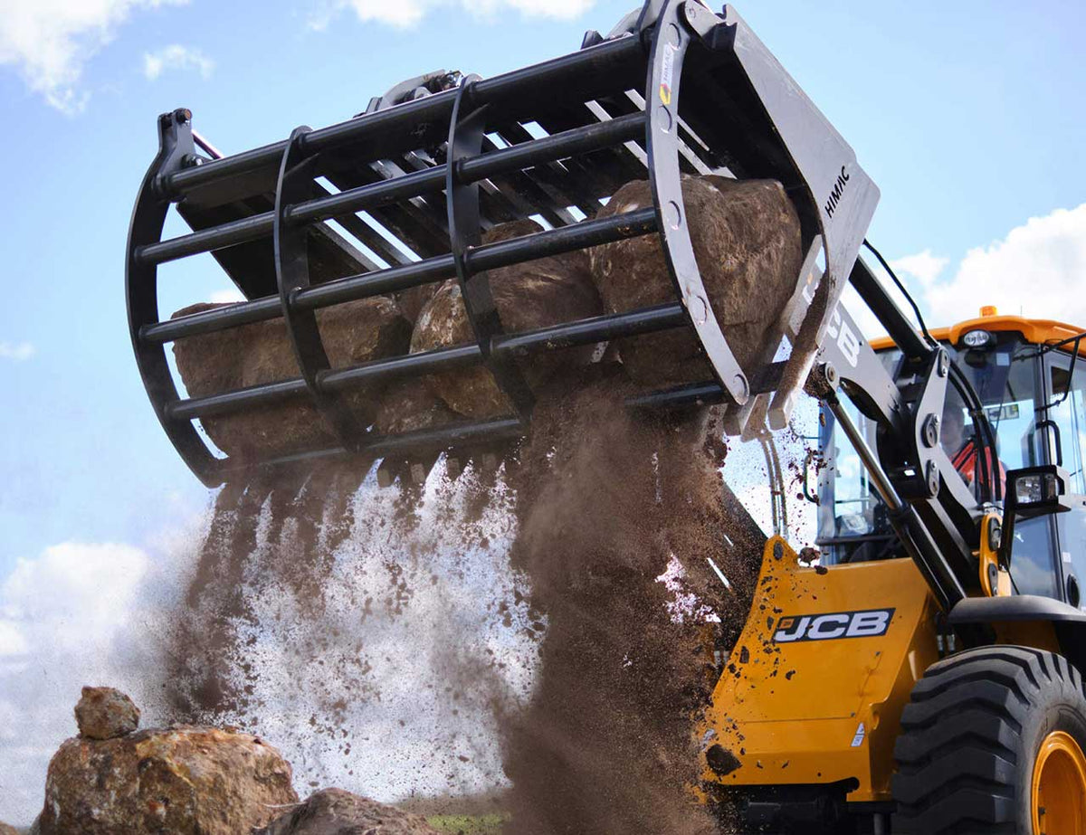 Wheel Loader Power Rake Grapple Himac Attachments